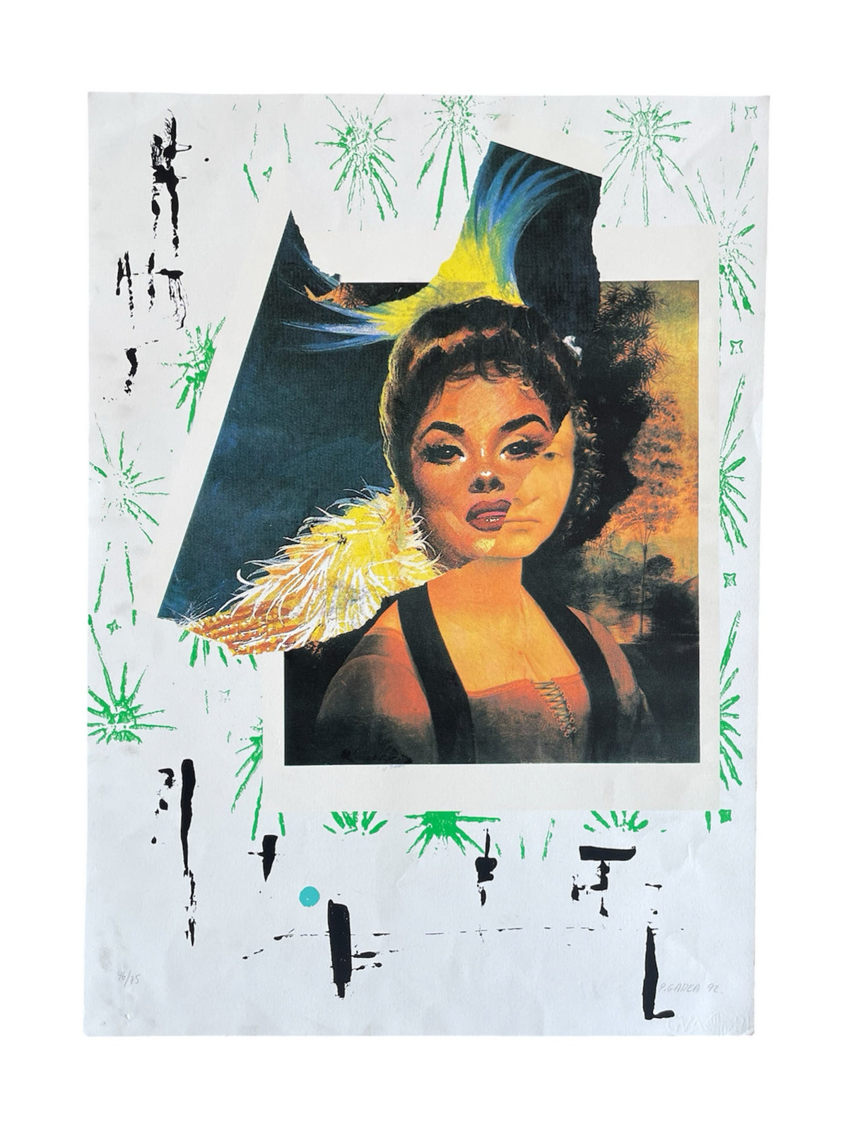 collage/silk screen print limited 75 pieces