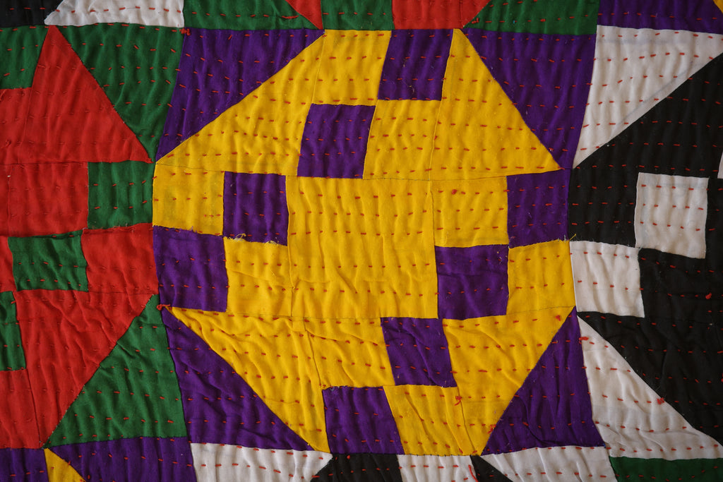 Hand-stitched Ralli Quilt #102