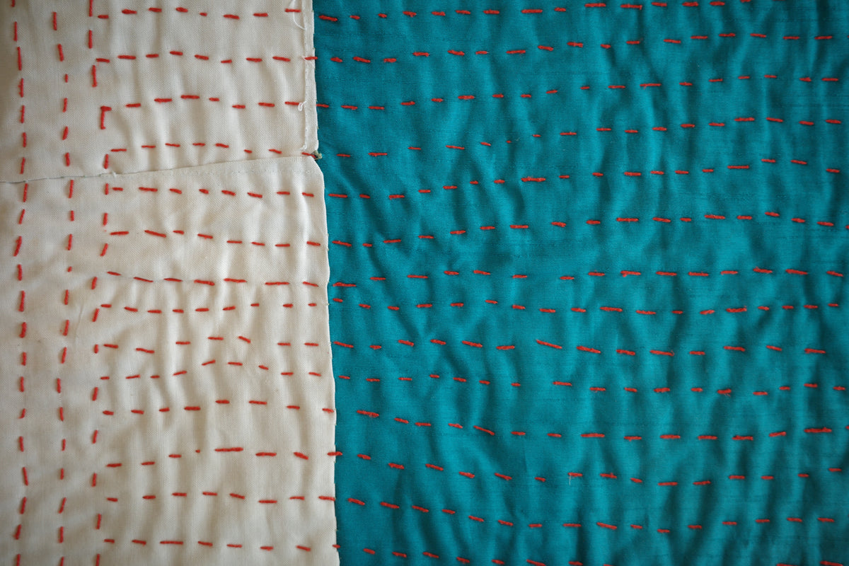 Hand-stitched Ralli Quilt #102