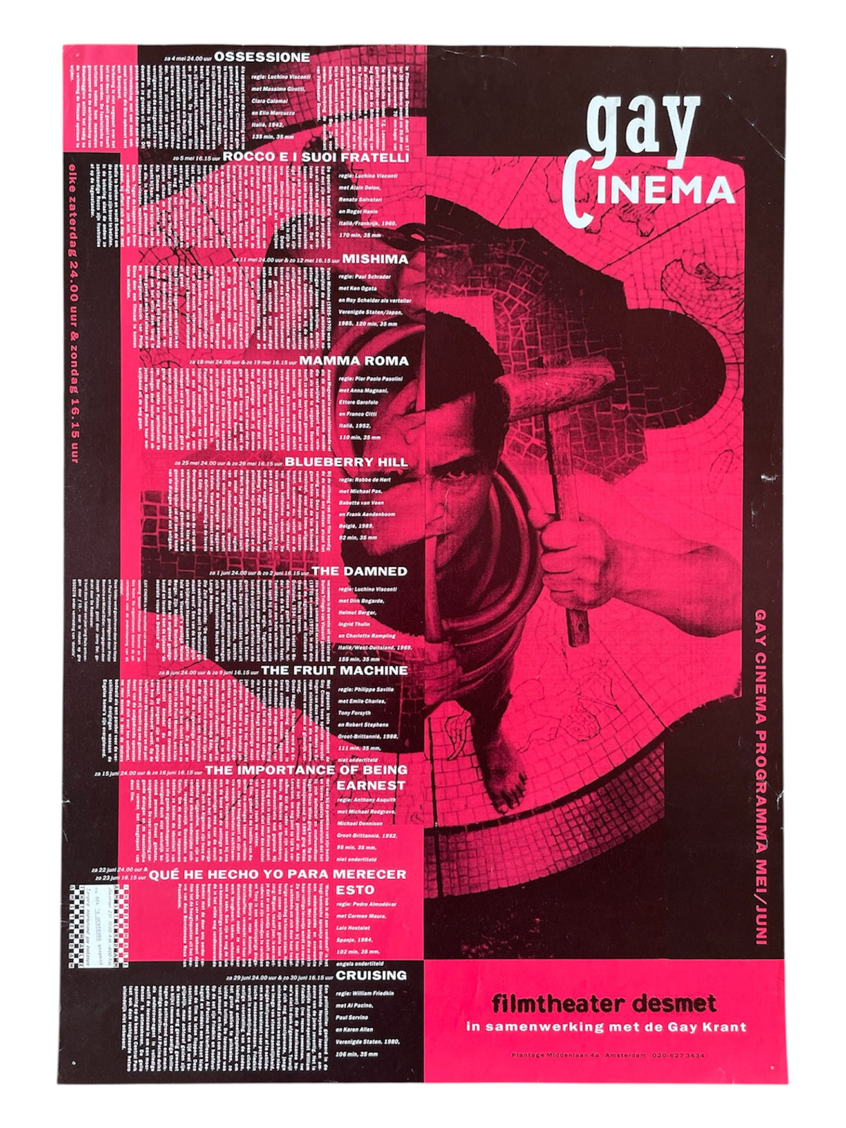 gay CINEMA Film theater desmet × Gay Krant Program A