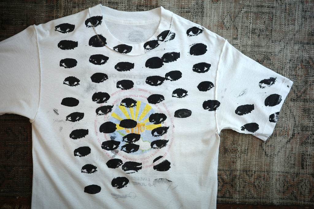 '96 inside out hand screen printed T-shirt 122