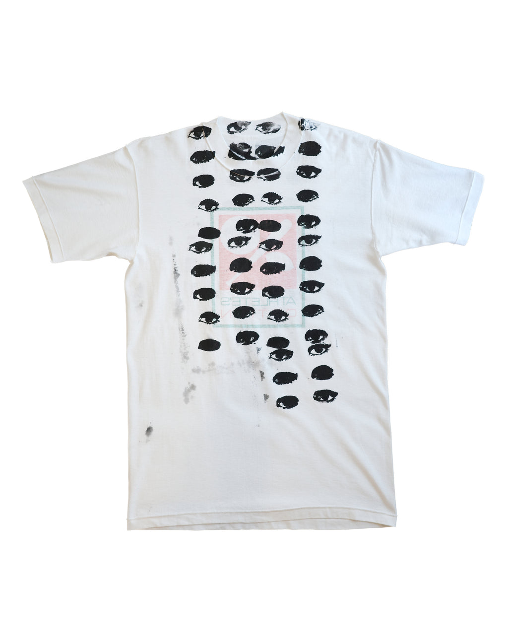 90s  inside out hand screen printed T-shirt 123