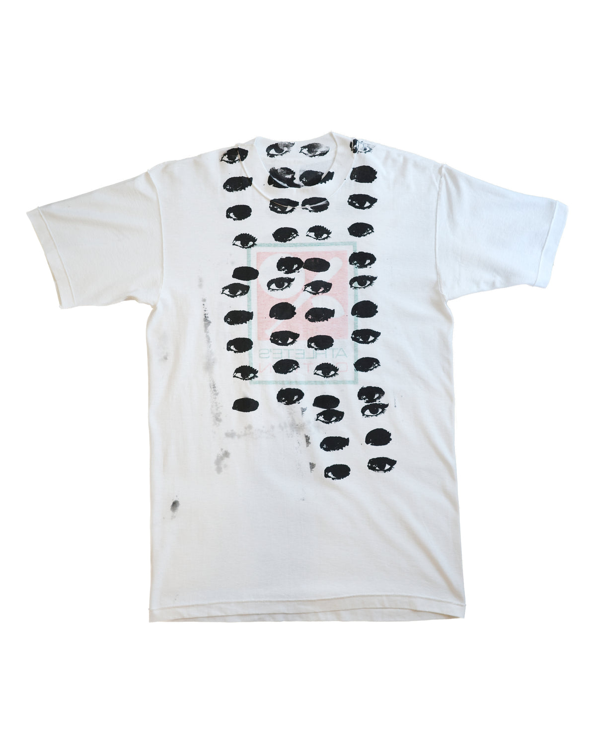 90s  inside out hand screen printed T-shirt 123