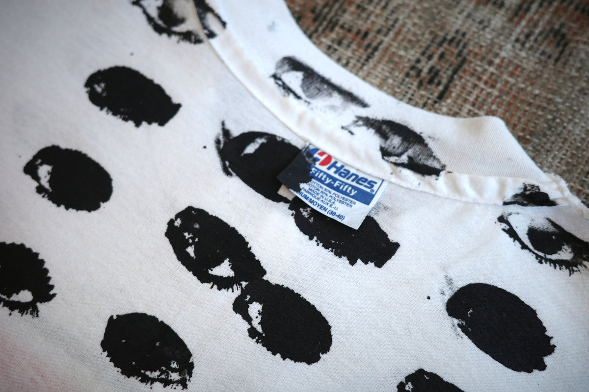 90s  inside out hand screen printed T-shirt 123