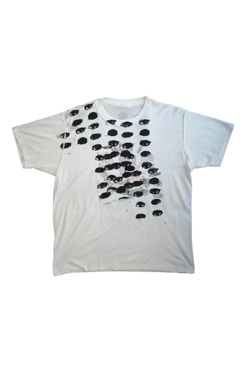 90s  inside out hand screen printed T-shirt 124
