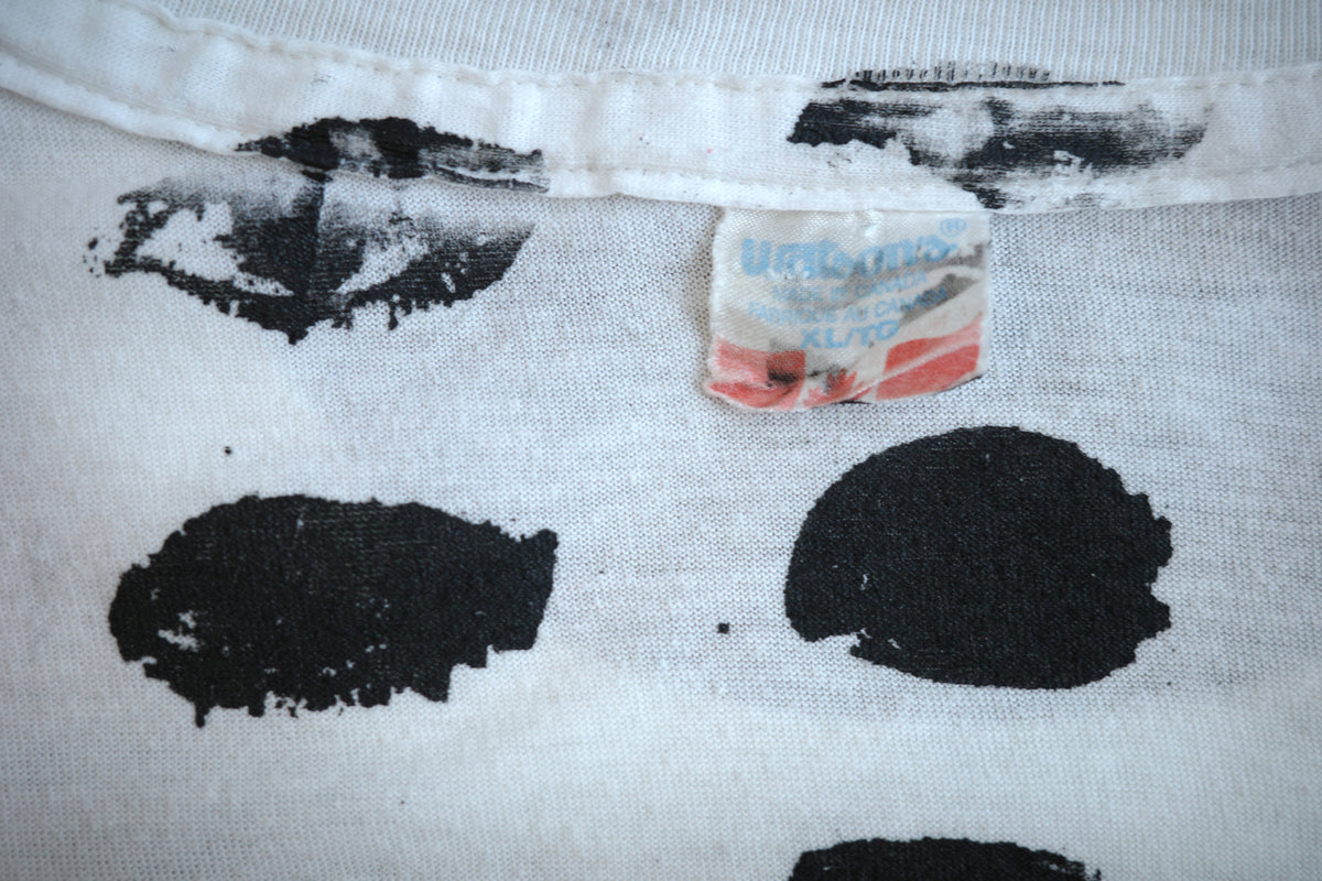 90s  inside out hand screen printed T-shirt 124