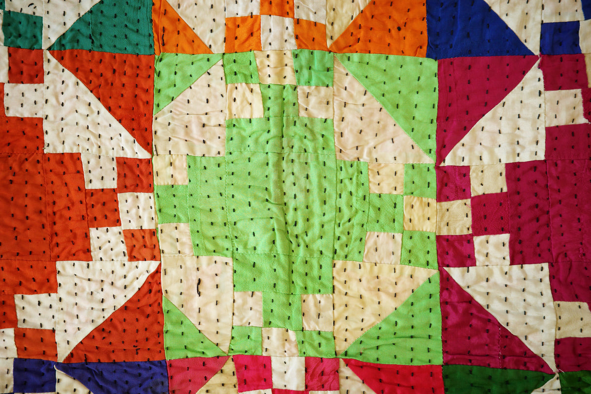 Hand-stitched Ralli Quilt #113
