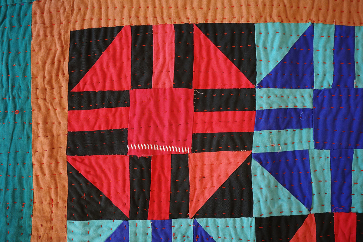 Hand-stitched Ralli Quilt #114