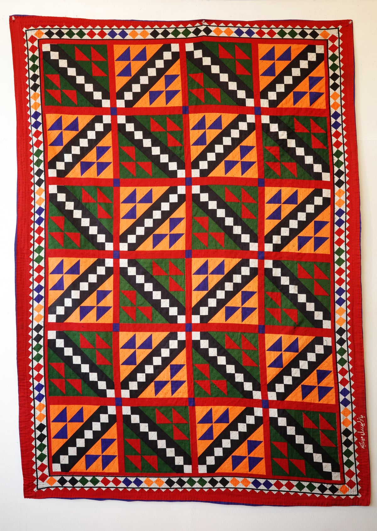 Hand-stitched Ralli Quilt #117